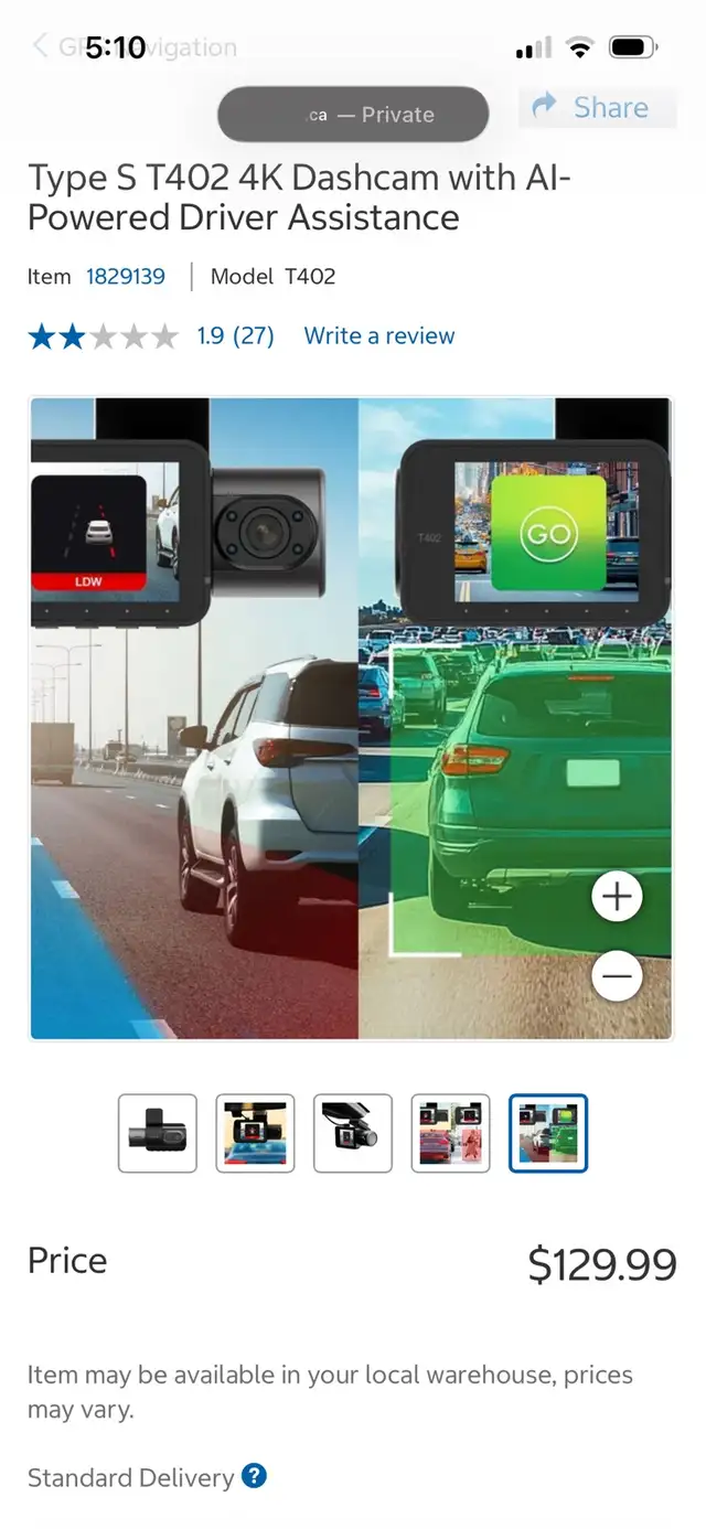 4K dashcam Type S Dual View new in box AI 32 GB - Photo 4