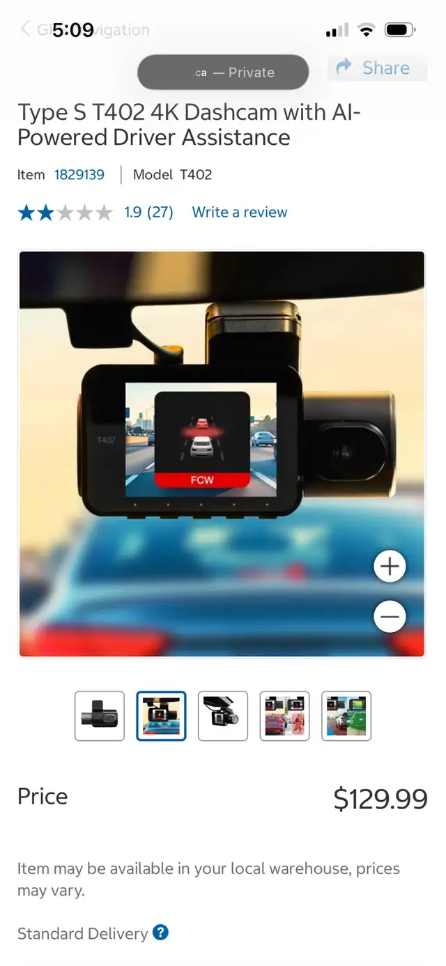 4K dashcam Type S Dual View new in box AI 32 GB - Photo 5