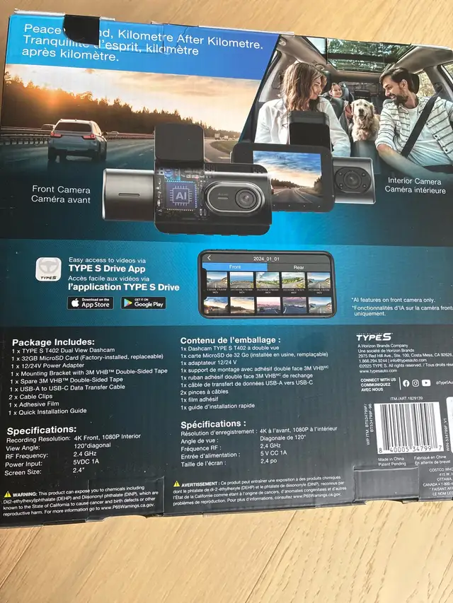 4K dashcam Type S Dual View new in box AI 32 GB - Photo 9