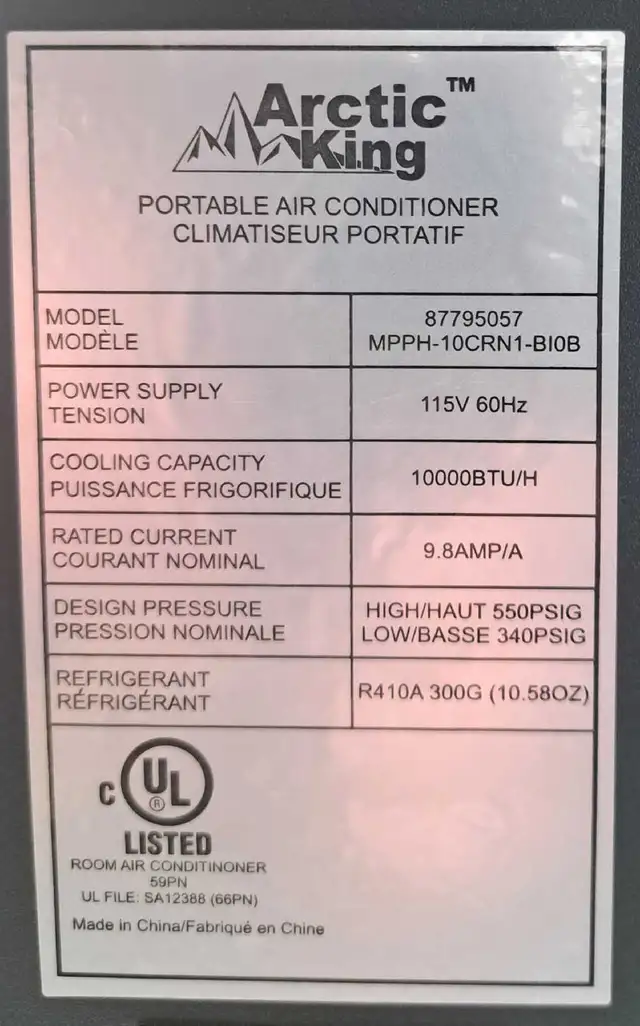 10K BTU Arctic King 87785057 Air Conditioner (28613958) - Photo 4