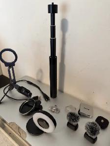 iPhone USBC MagSafe gear: 2 DJI mini mic, tripod, Lexar GO SSD
