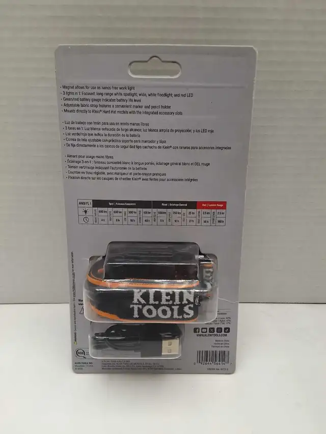 Klein 56414 2 Color LED Headlamp 800 Lumens NEW - Photo 2