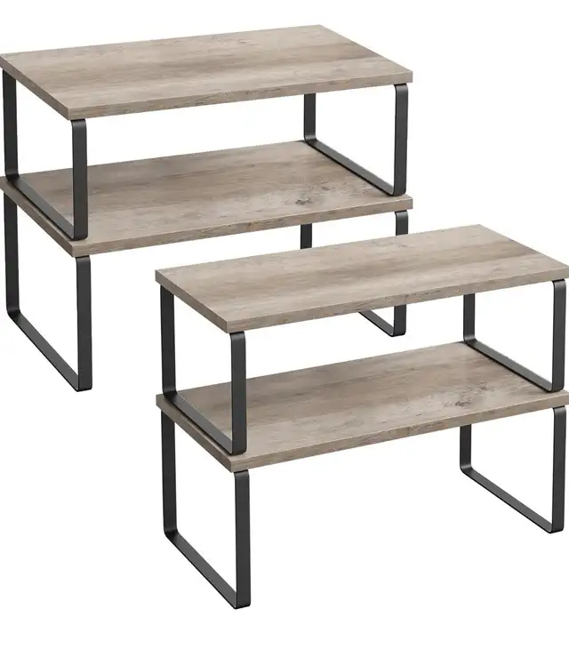 4-Piece Expandable Cabinet & Countertop Organizer Shelf Set