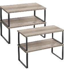 4-Piece Expandable Cabinet & Countertop Organizer Shelf Set