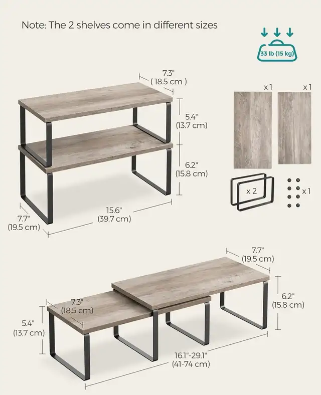 4-Piece Expandable Cabinet & Countertop Organizer Shelf Set - Photo 2