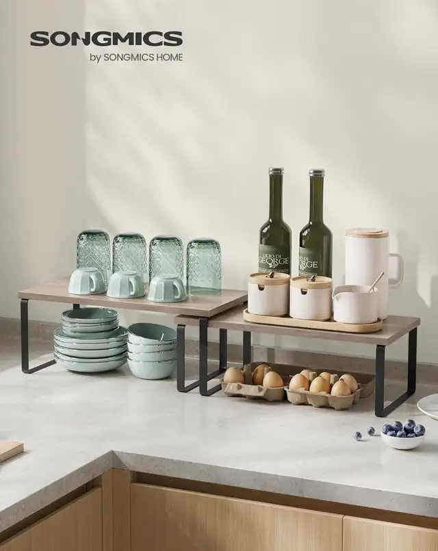4-Piece Expandable Cabinet & Countertop Organizer Shelf Set - Photo 3