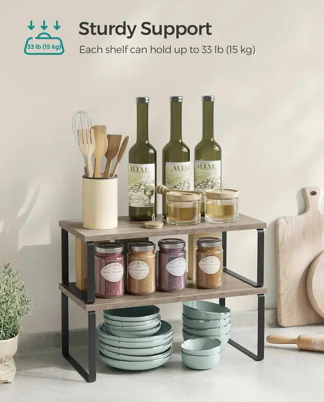 4-Piece Expandable Cabinet & Countertop Organizer Shelf Set - Photo 5