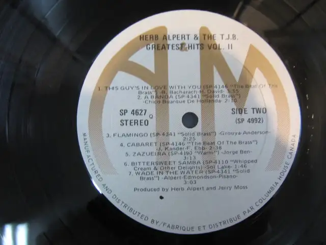 Herb Alpert & The TJB Greatest Hits Volume 2 SP-4627 Circa 1973 - Photo 4