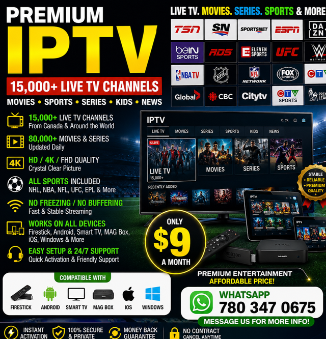 Affordable I.P.T.V Canada – Fast & Stable Network
