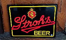 VINTAGE STROH’S LIGHT UP BEER BAR SIGN