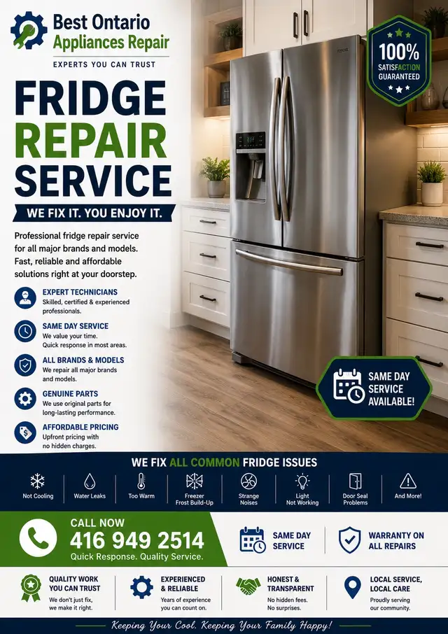 Same Day Appliance Repair ⚡ Washer Dryer Fridge Dishwasher