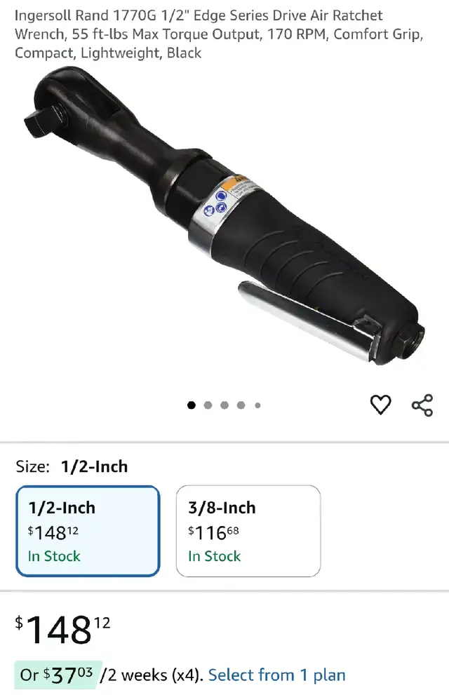 Ingersoll Rand  1/2' Edge Series Air Ratchet