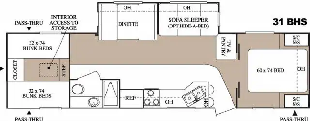 2006 Keystone 31BHS Double Bunks - Photo 9