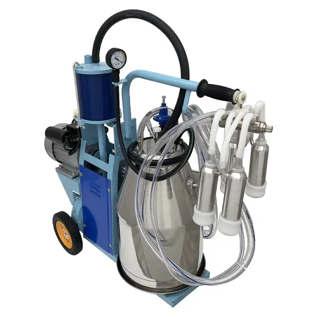 25L Piston Electric Milking Machine 304SS Bucket Farm 170683