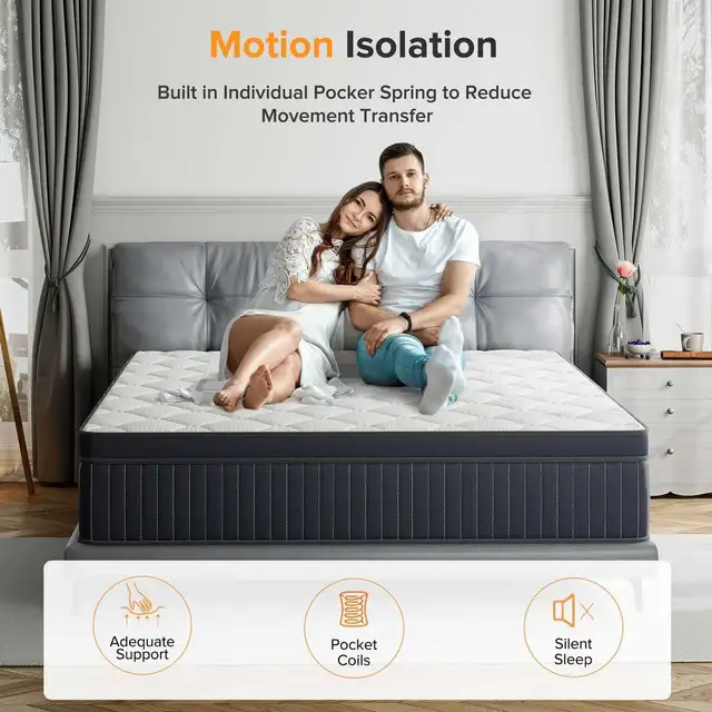 PRICE DROP BRAND NEW 12 INCH PLUSH QUEEN SIZED MATTRESS - Photo 6