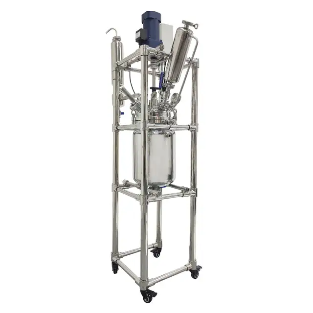 110V Stainless Steel Double-Layer Reaction Kettle 10L 220582 - Photo 4
