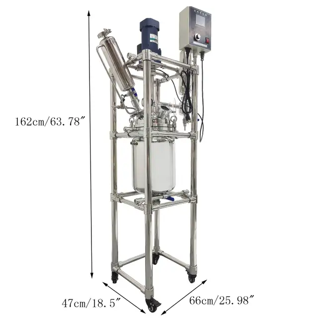110V Stainless Steel Double-Layer Reaction Kettle 10L 220582 - Photo 10