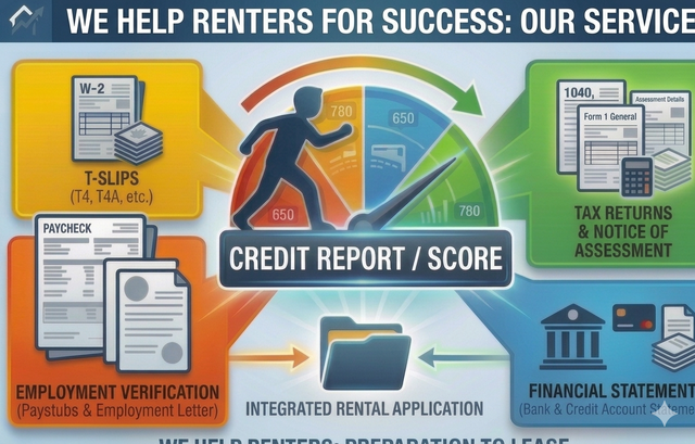 WE HELP RENTERS FOR SUCCESS! EQUIFAX REPORT, PAYSTUBS, NOA  MORE