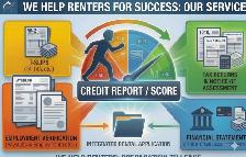WE HELP RENTERS FOR SUCCESS! EQUIFAX REPORT, PAYSTUBS, NOA  MORE