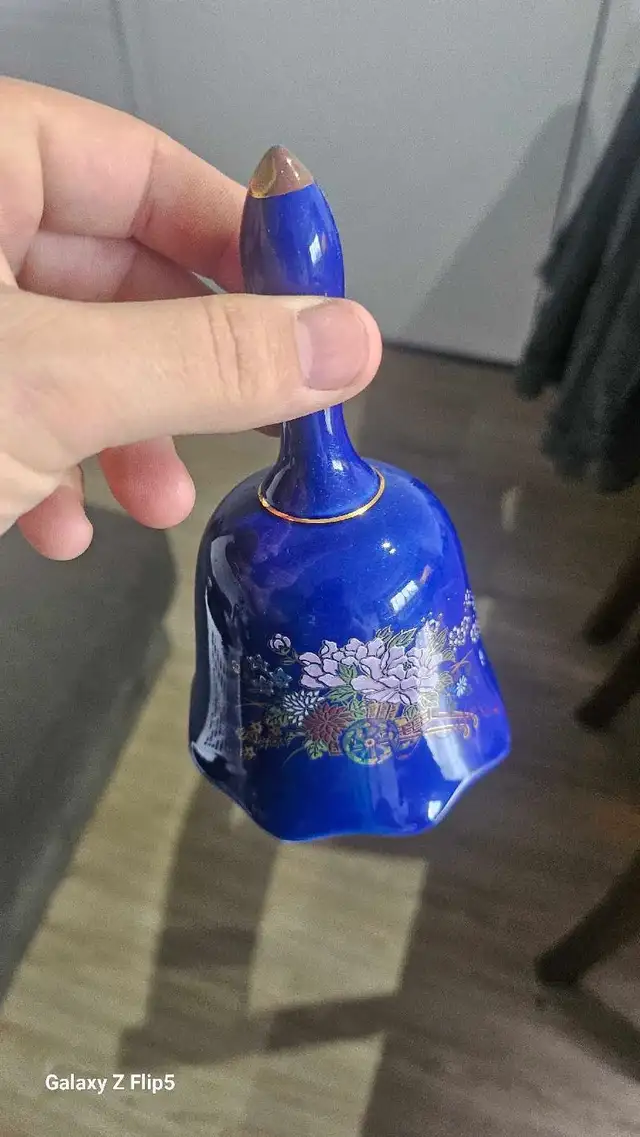 Porcelaine Bleu Cobalt (cloche et porte-dents) - Photo 2