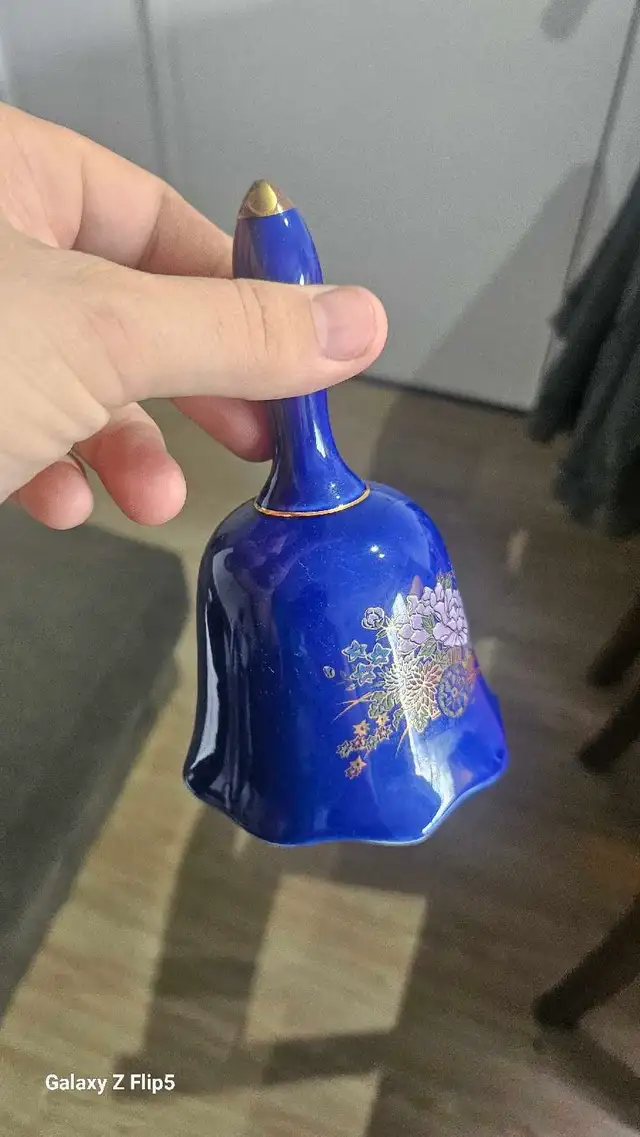 Porcelaine Bleu Cobalt (cloche et porte-dents) - Photo 3