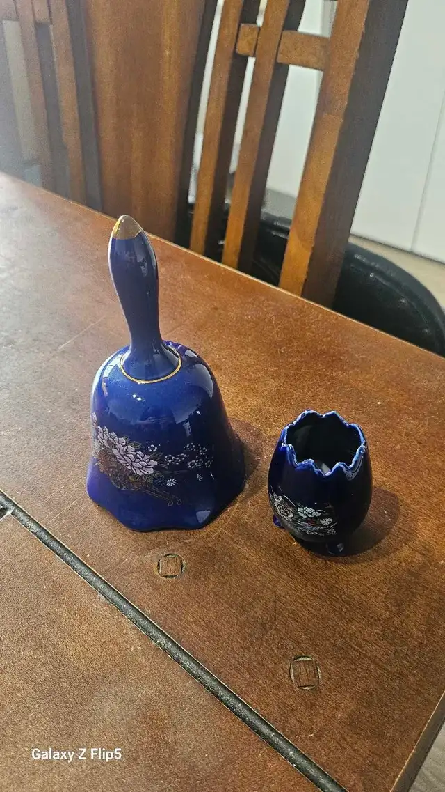 Porcelaine Bleu Cobalt (cloche et porte-dents) - Photo 7