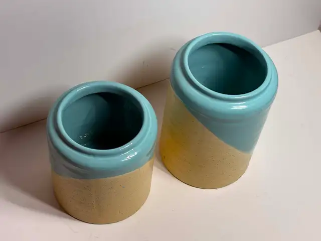 Modern Ceramic Canister Set w/ Gold Handles - Photo 4