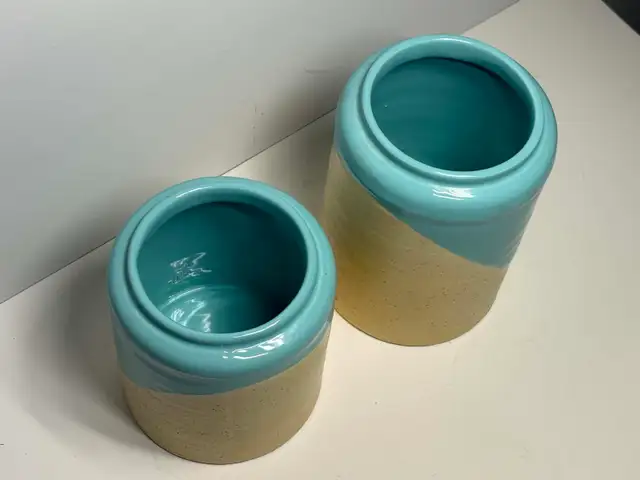 Modern Ceramic Canister Set w/ Gold Handles - Photo 5