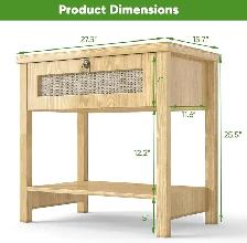 Brand New Modern 27" Rattan Nightstand Special selling at $39