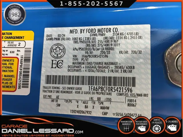 Ford Mustang GT FASTBACK PREMIUM, PERF. PACK, NITE PONY 2024 - Photo 39