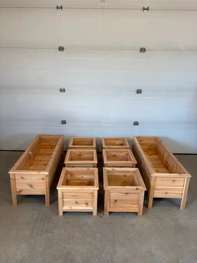 Cedar planter boxes