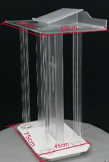 Acrylic Podium Pulpits Churches Plexiglass Lectern 220619 - Photo 2