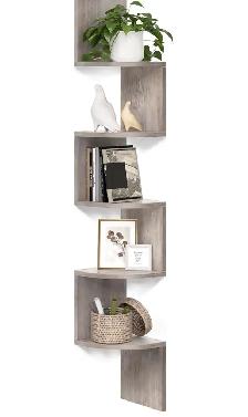 Modern 5-Tier Wall Mounted Corner Shelf