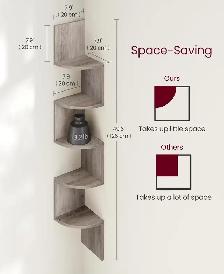 Modern 5-Tier Wall Mounted Corner Shelf - Photo 3