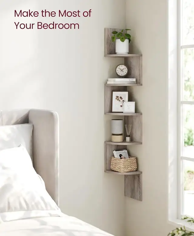 Modern 5-Tier Wall Mounted Corner Shelf - Photo 4