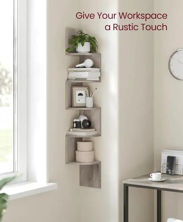 Modern 5-Tier Wall Mounted Corner Shelf - Photo 5