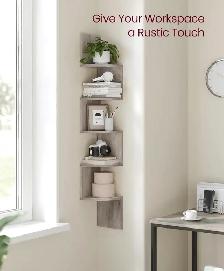 Modern 5-Tier Wall Mounted Corner Shelf - Photo 5