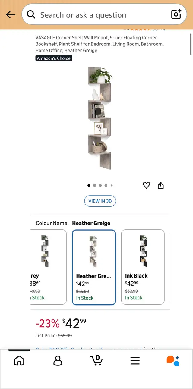Modern 5-Tier Wall Mounted Corner Shelf - Photo 7