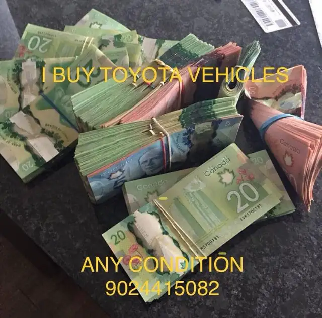 CASH FOR TOYOTAS $500-$5000