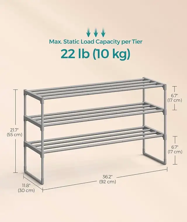 3-Tier Shoe Rack Organizer - Photo 3