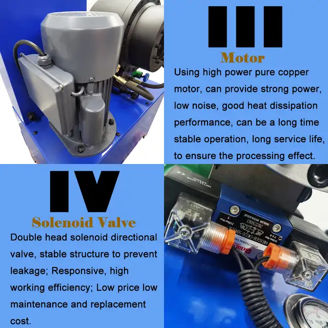 220V 4KW Hydraulic Hose Crimper Tube Shrinking Machine 056314 - Photo 9