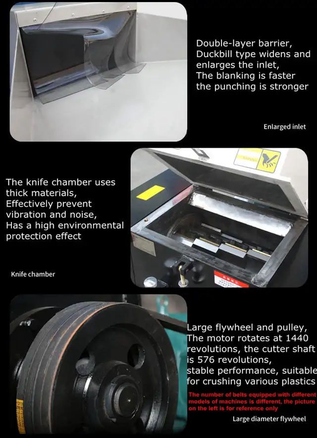 250 type Plastic Shredder Crusher Granulator 220v 4KW 290051 - Photo 9