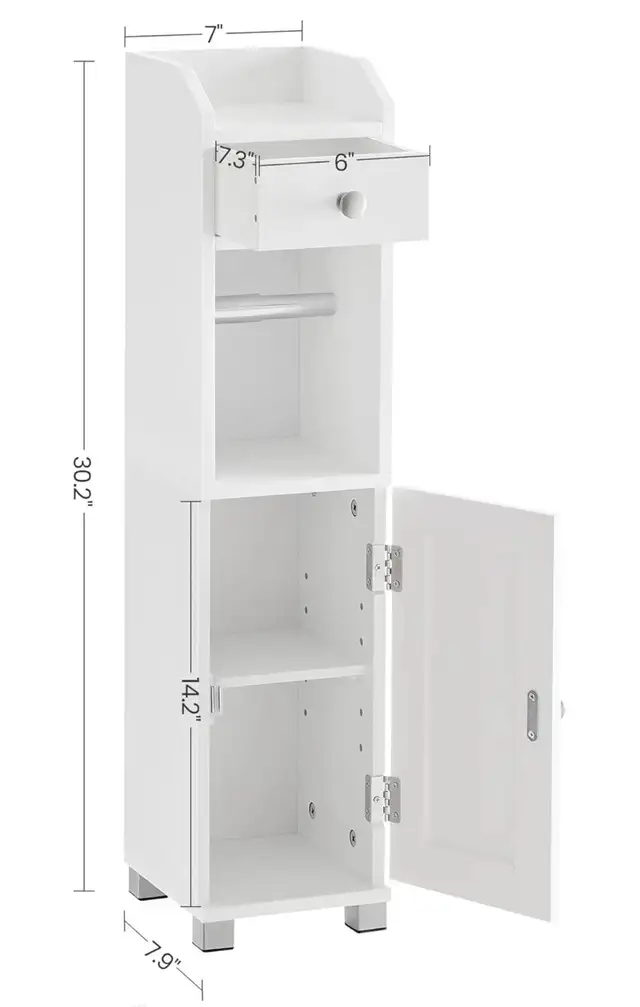 VASAGLE Slim Bathroom Storage Cabinet - Photo 2