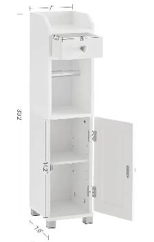 VASAGLE Slim Bathroom Storage Cabinet - Photo 2