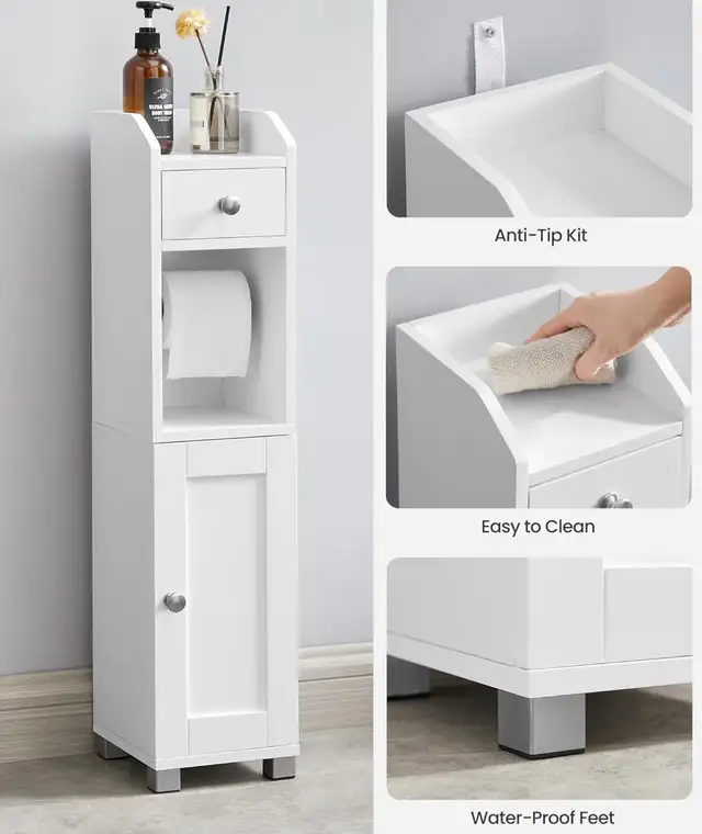 VASAGLE Slim Bathroom Storage Cabinet - Photo 4