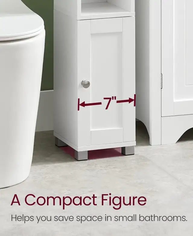VASAGLE Slim Bathroom Storage Cabinet - Photo 5