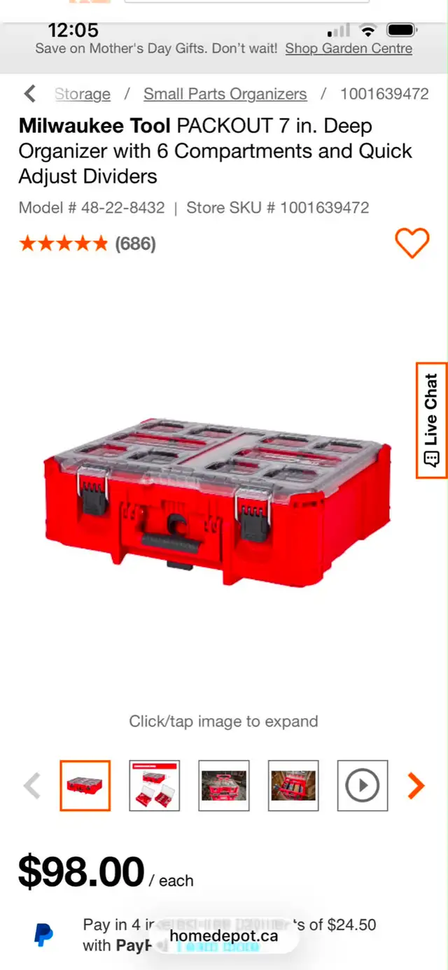 New Milwaukee Packout Deep Organizer - Photo 2