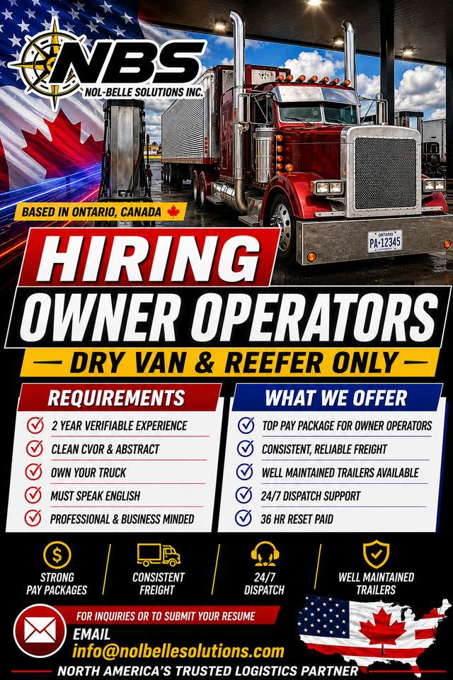 OWNER OPERATORS – DRY VAN & REEFER