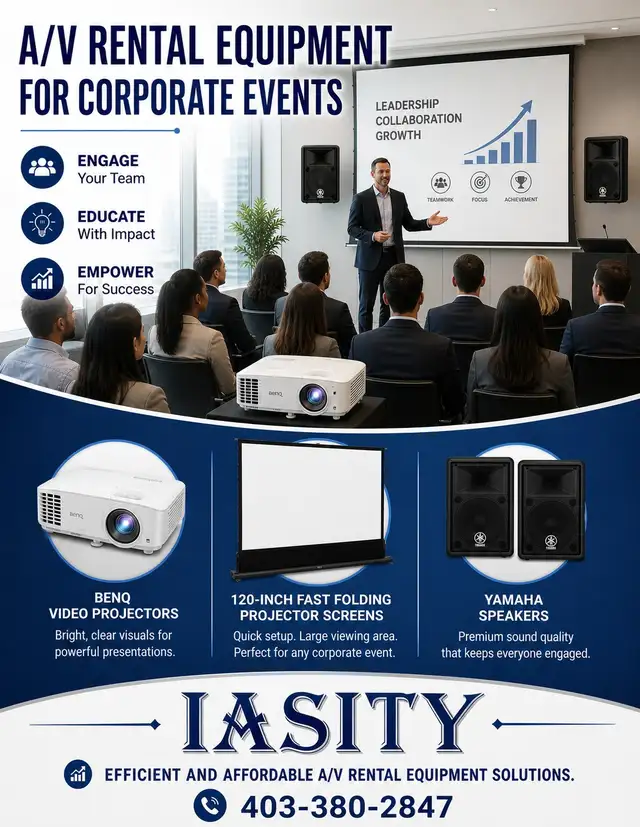 Corporate Presentation Setups. Local Lethbridge Rental Equipment