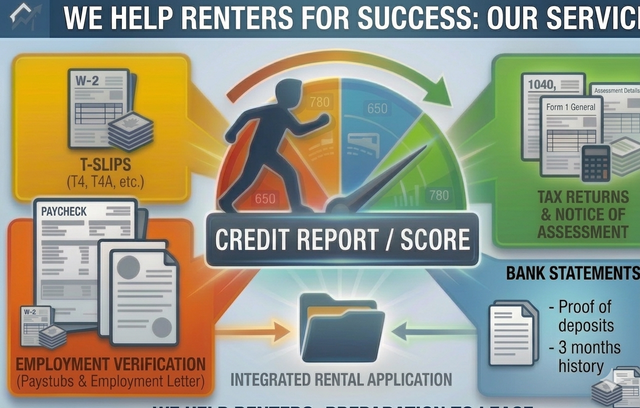 EQUIFAX FULL REPORT, SCORE - PAYSTUBS, BANK STATEMENTS, NOA T4